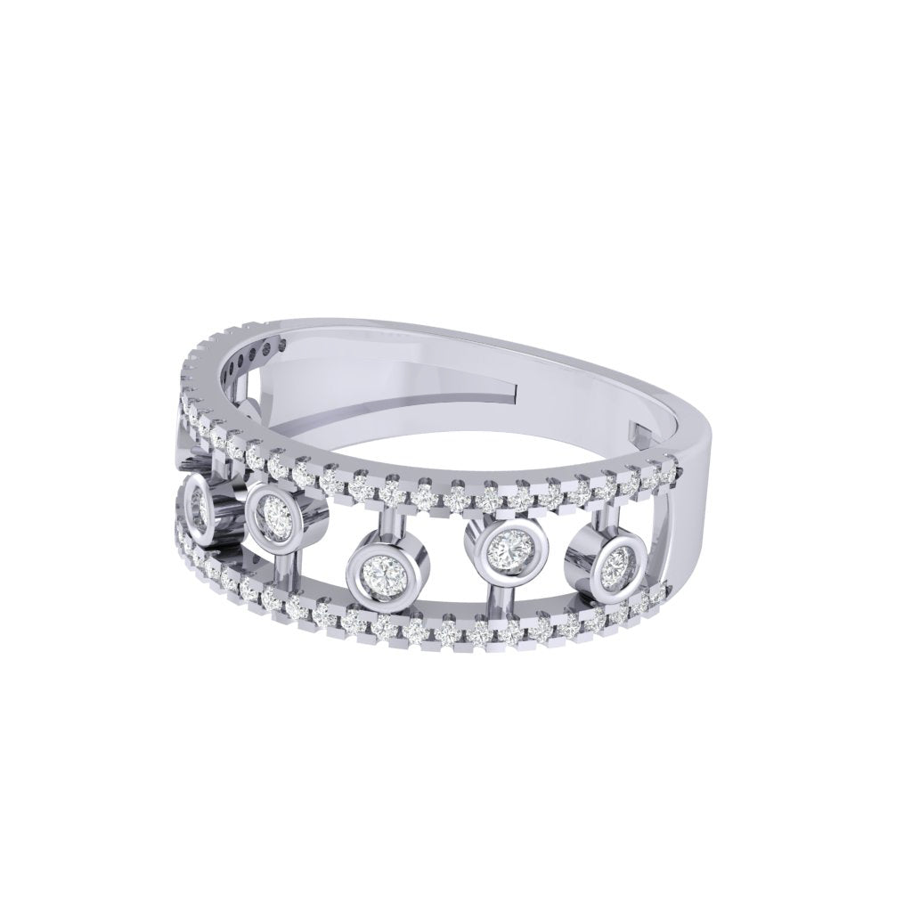 Diamtrendz white gold real diamond band ring 1822_3