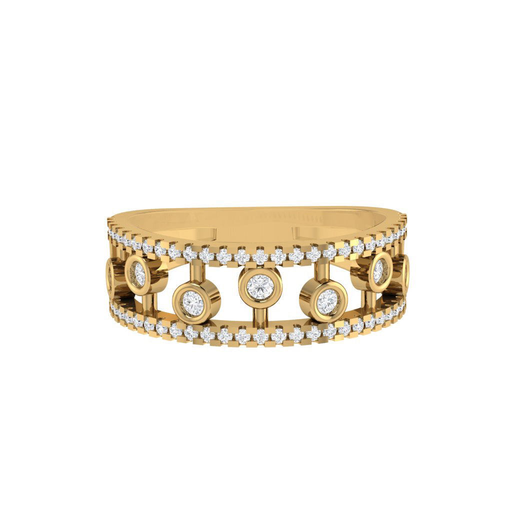 Diamtrendz gold real diamond band ring 1822_2