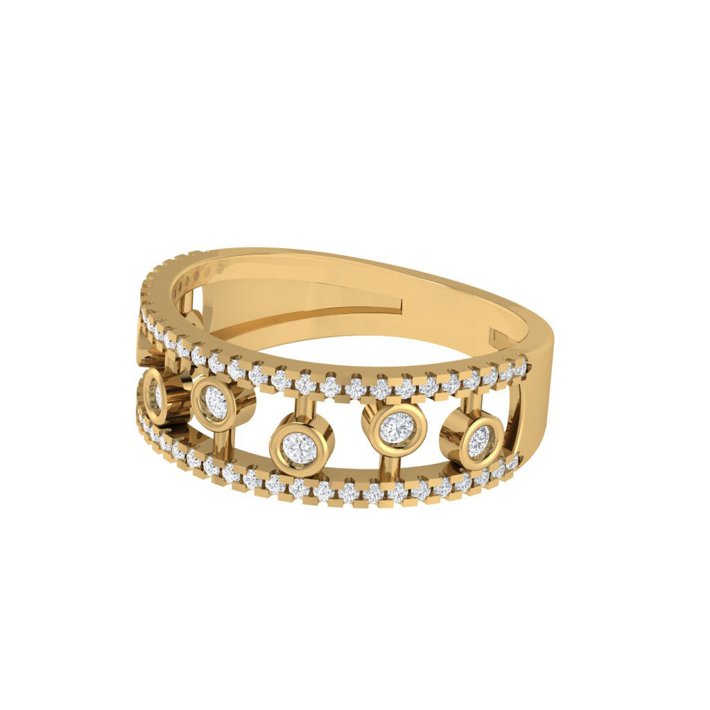 Diamtrendz gold real diamond band ring 1822_3