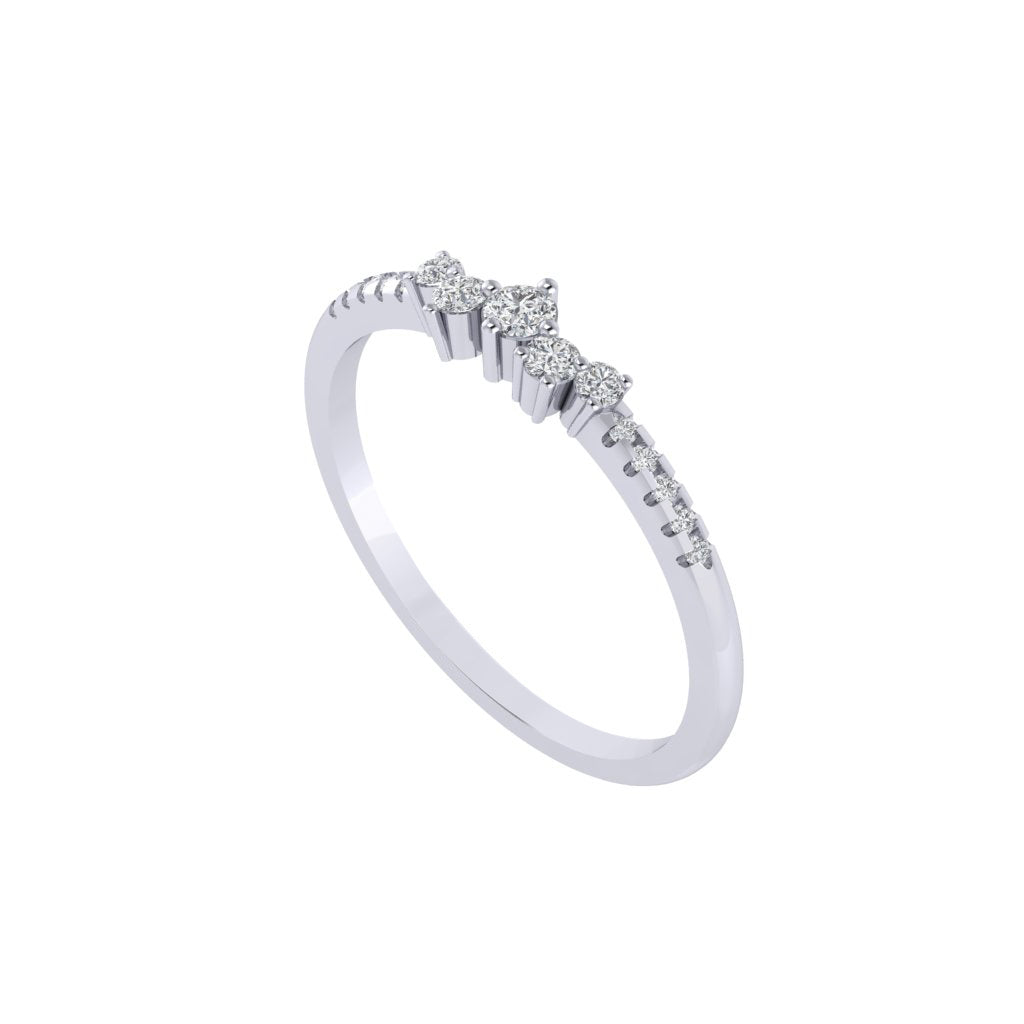 Diamtrendz white gold real diamond band ring 1823_1