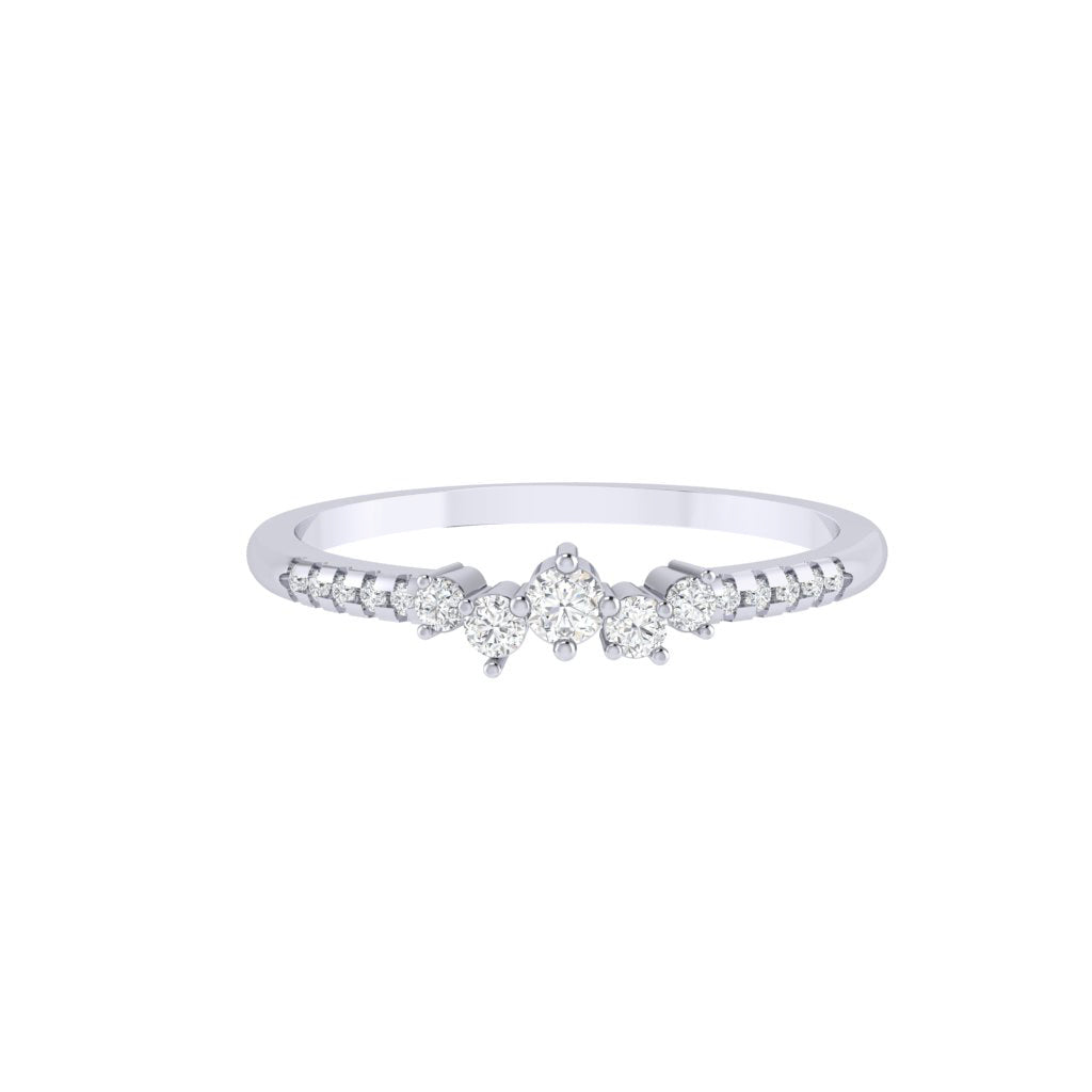 Diamtrendz white gold real diamond band ring 1823_2