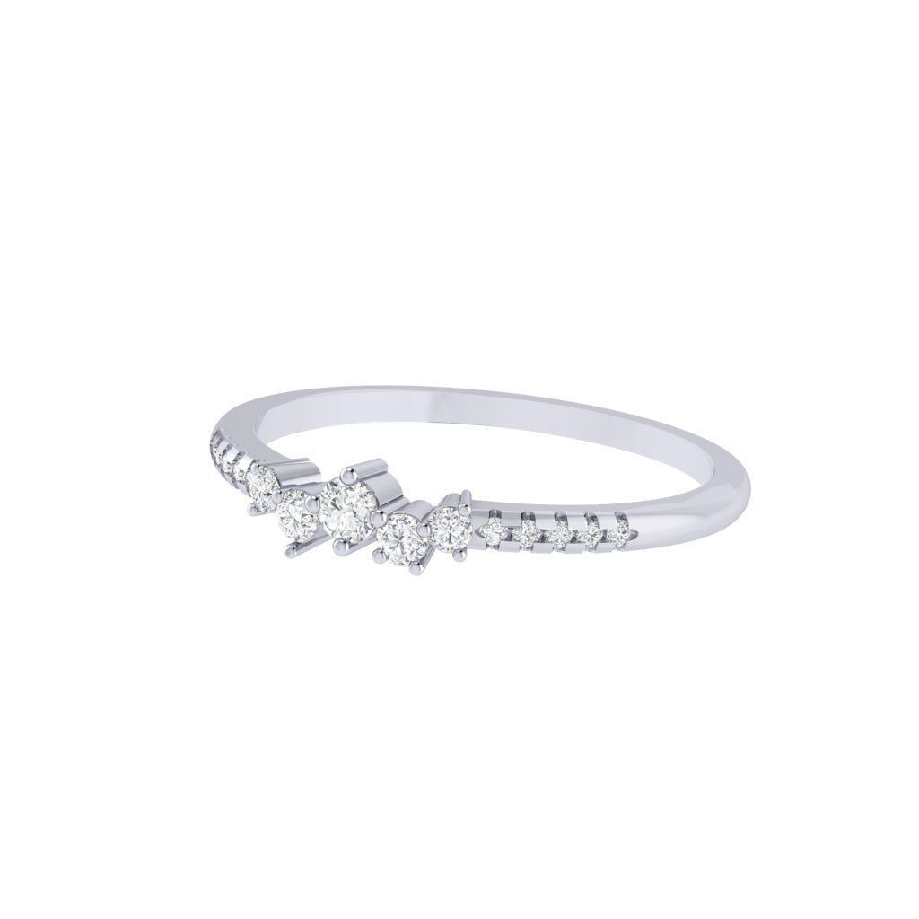 Diamtrendz white gold real diamond band ring 1823_3