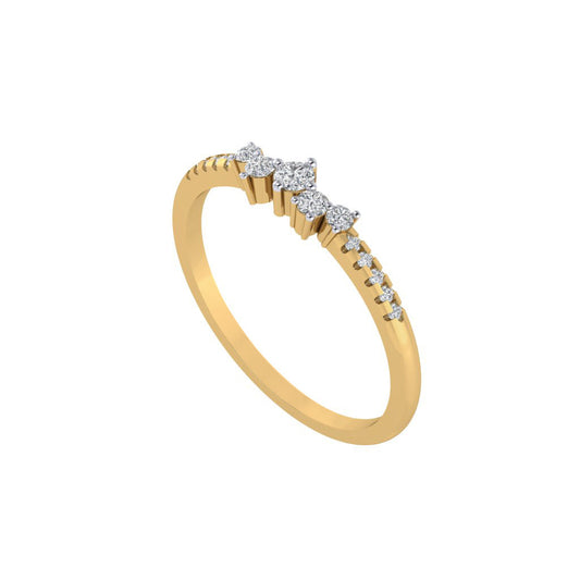 Diamtrendz gold real diamond band ring 1823_1