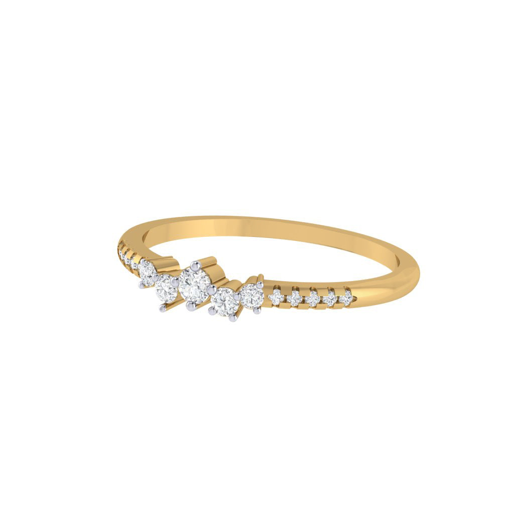 Diamtrendz gold real diamond band ring 1823_3
