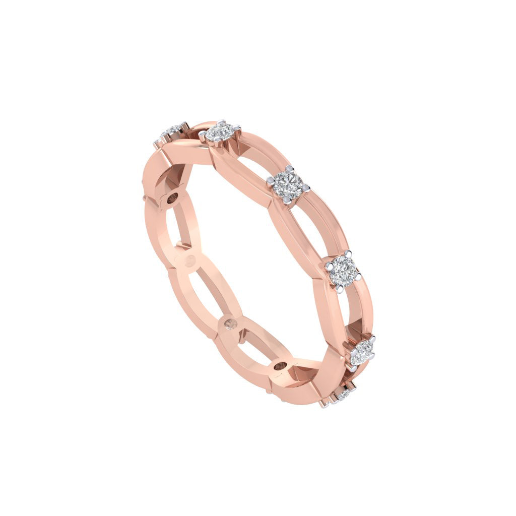 diamtrendz rose gold real diamond chain band ring 1825_1