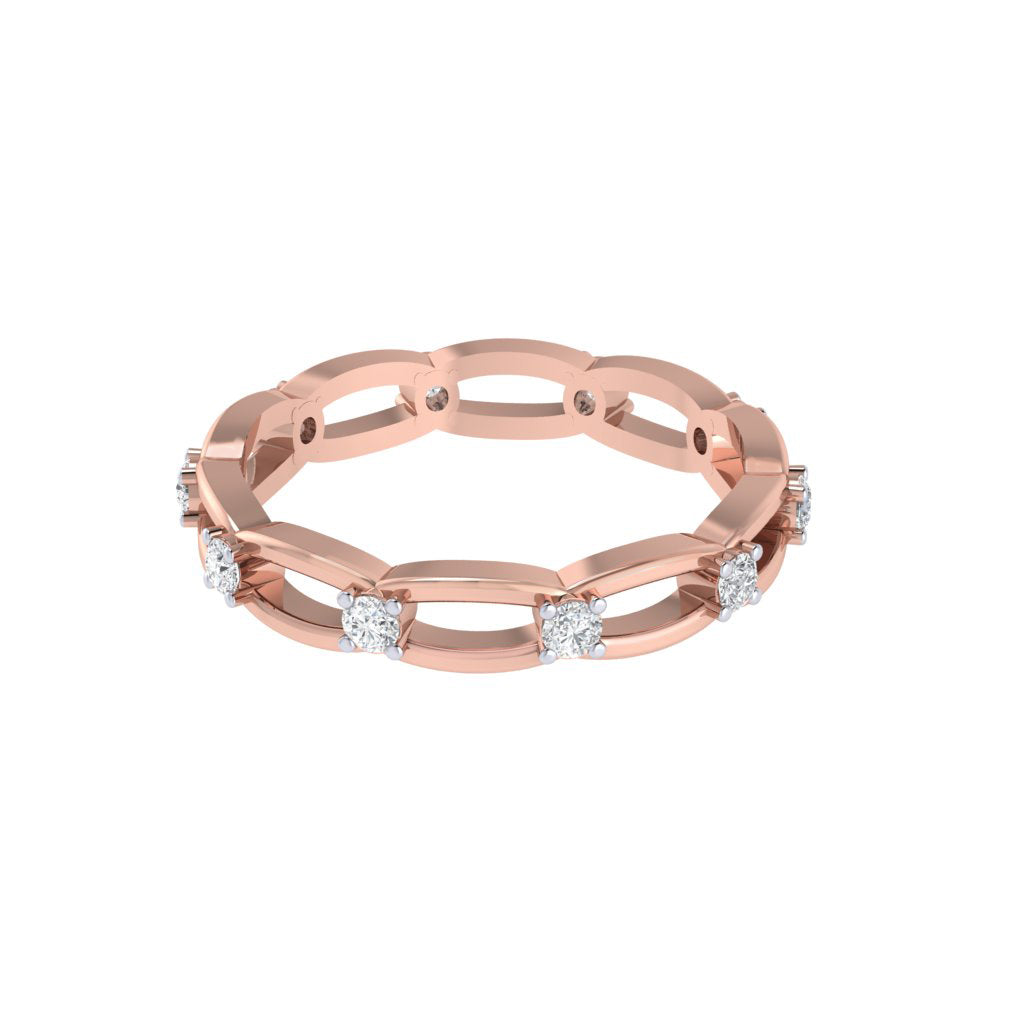 diamtrendz rose gold real diamond chain band ring 1825_3