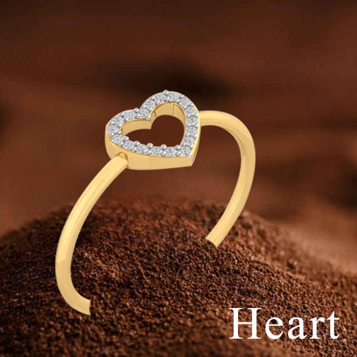 Real Diamond Heart Rings For Her – Diamtrendz.in