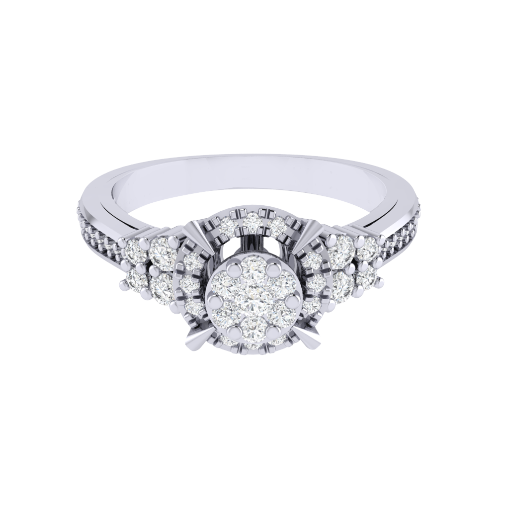 925 Sterling Silver Cubic Zirconia Solitaire Ring –