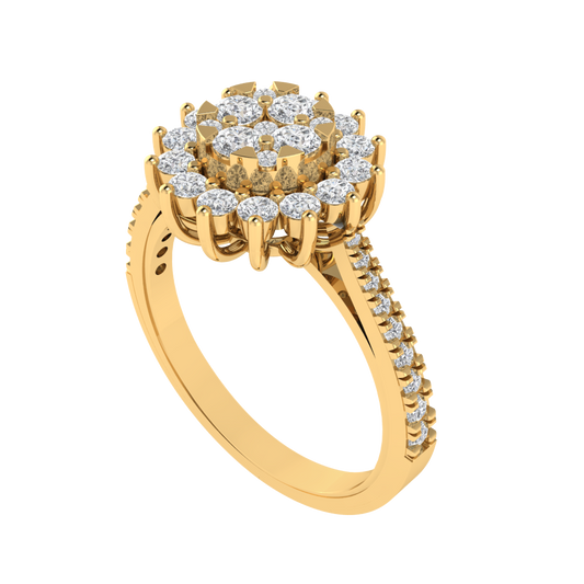 Diamtrendz 925 sterling silver Rhodium plated cubic zirconia ring