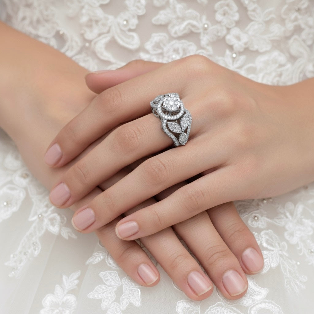 925 Sterling Silver Cubic Zirconia Solitaire Ring