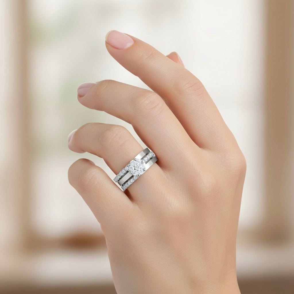 925 Sterling Silver Cubic Zirconia Solitaire Ring