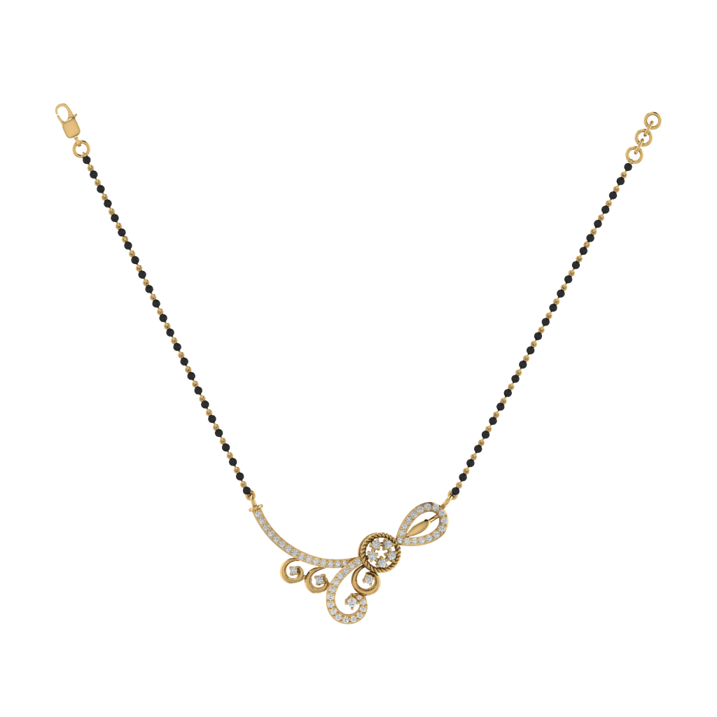 925 sterling silver yellow gold plated mangalsutra