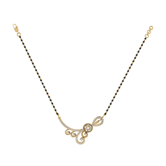 925 sterling silver yellow gold plated mangalsutra