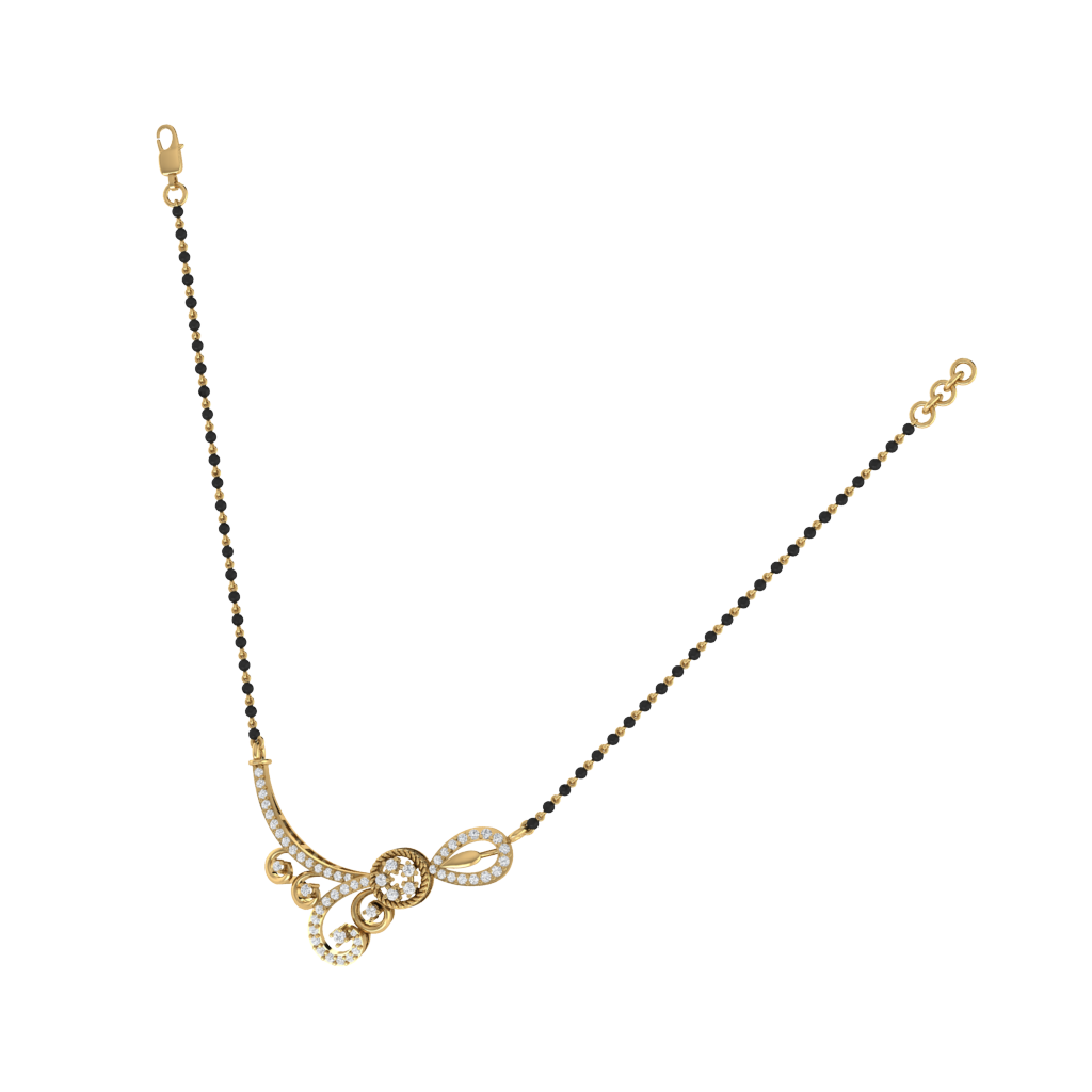 925 sterling silver yellow gold plated mangalsutra