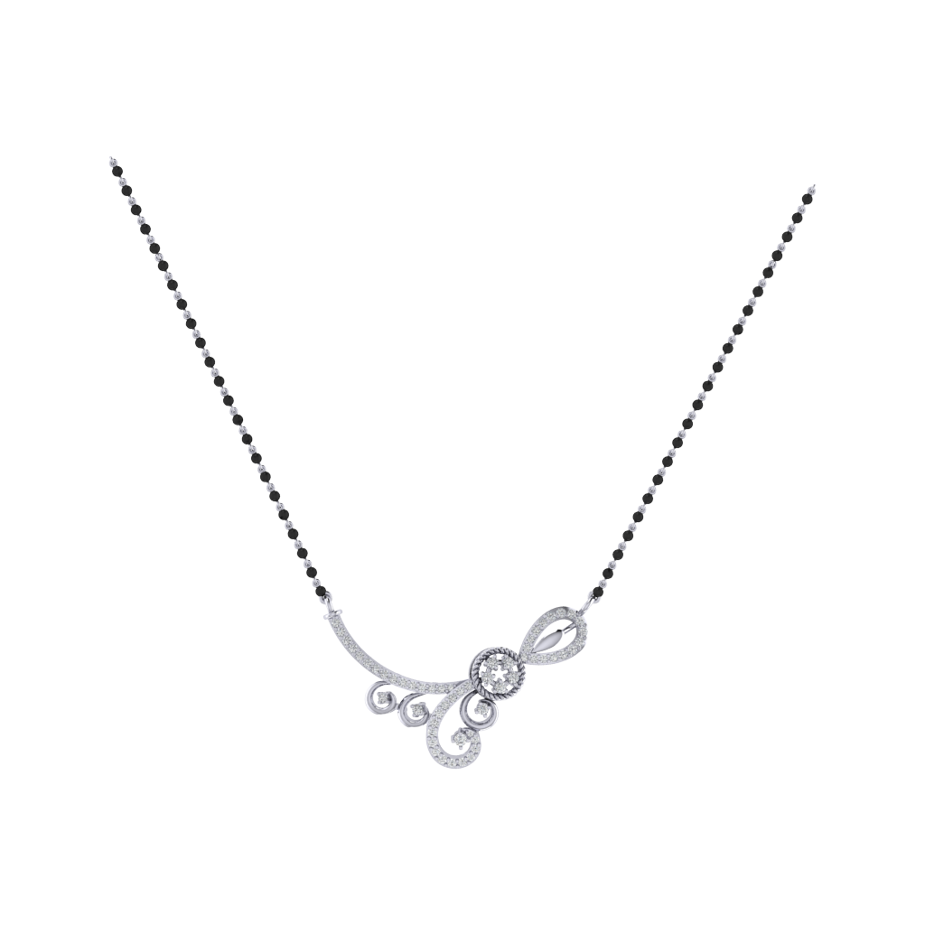 925 sterling silver rhodium plated mangalsutra