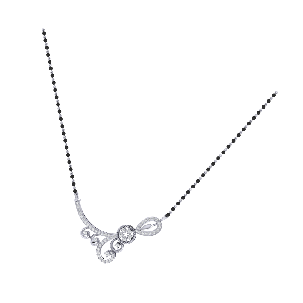 925 sterling silver rhodium plated mangalsutra