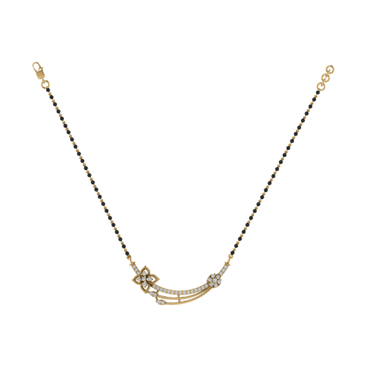 925 sterling silver yellow gold plated mangalsutra