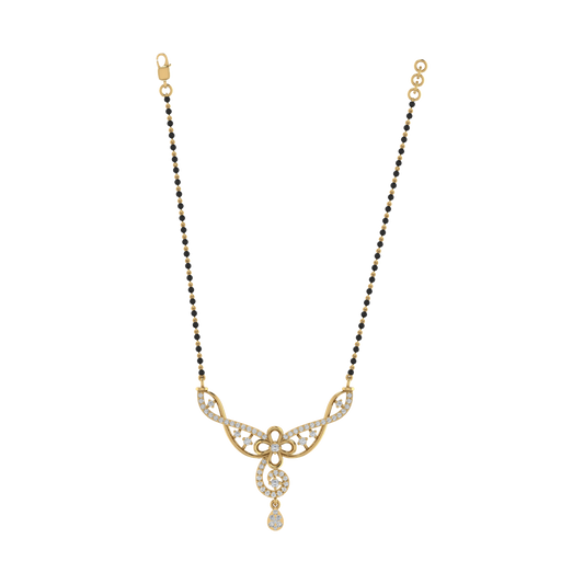 925 sterling silver yellow gold plated mangalsutra