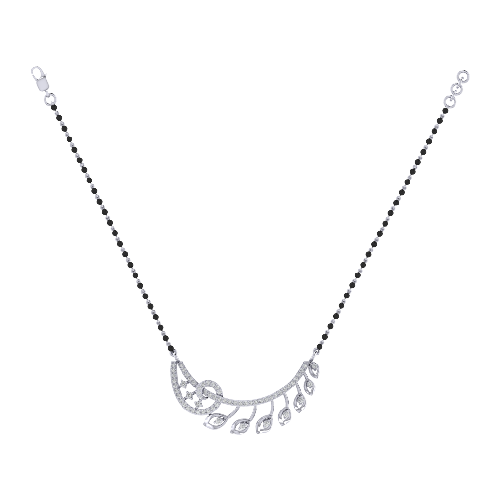 925 sterling silver rhodium plated mangalsutra