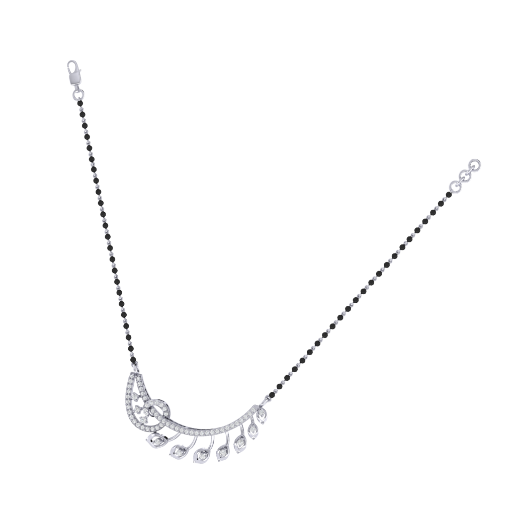 925 sterling silver rhodium plated mangalsutra