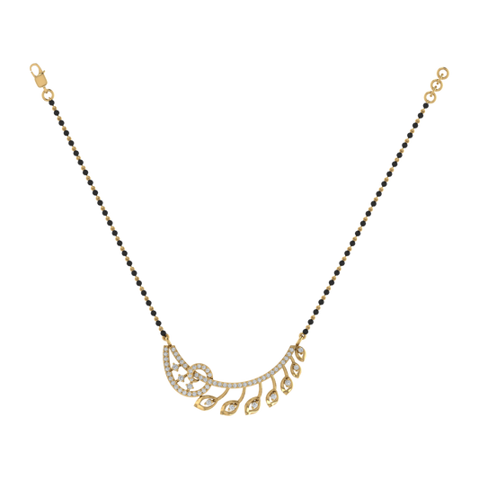 925 sterling silver yellow gold plated mangalsutra