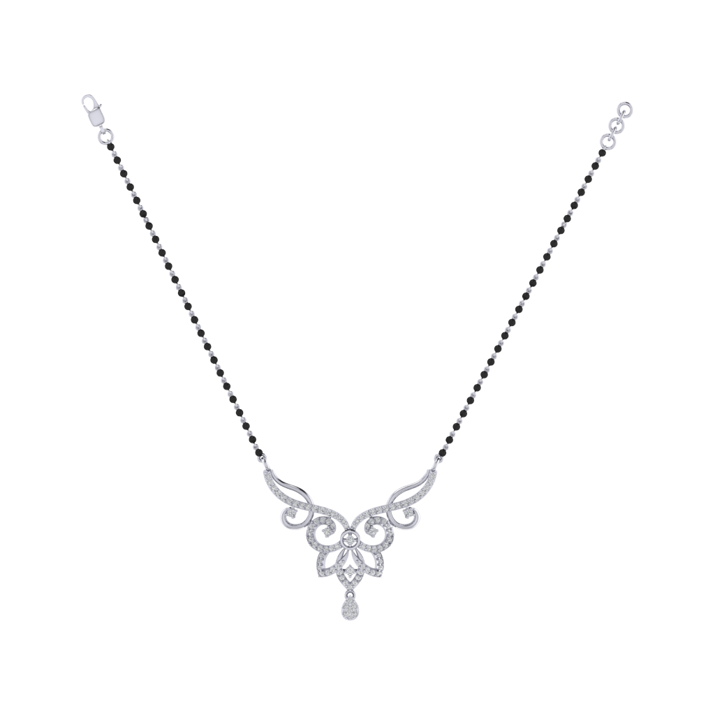 925 sterling silver rhodium plated mangalsutra