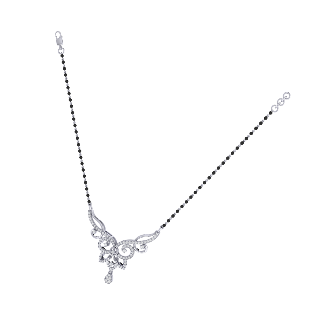 925 sterling silver rhodium plated mangalsutra