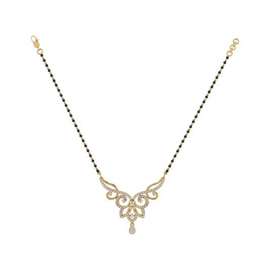 925 sterling silver yellow gold plated mangalsutra