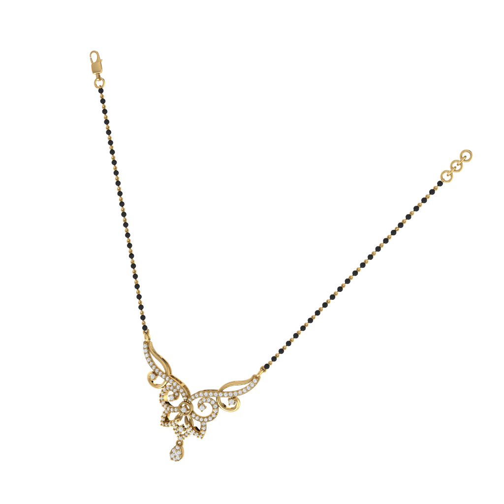 925 sterling silver yellow gold plated mangalsutra