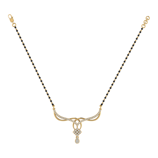 925 sterling silver yellow gold plated mangalsutra
