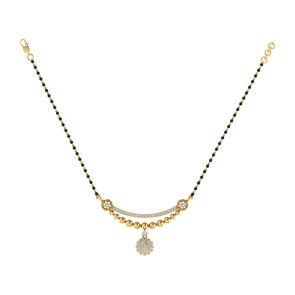 925 sterling silver yellow gold plated mangalsutra