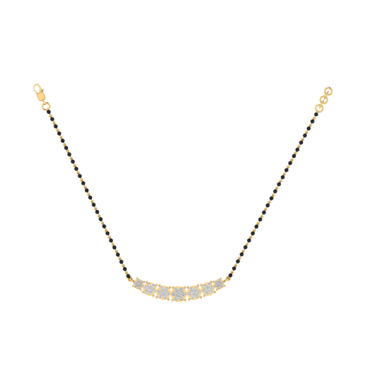 925 sterling silver yellow gold plated mangalsutra