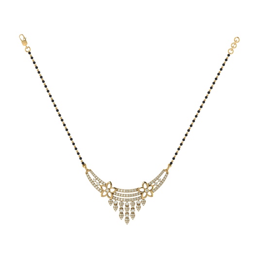 925 sterling silver yellow gold plated mangalsutra