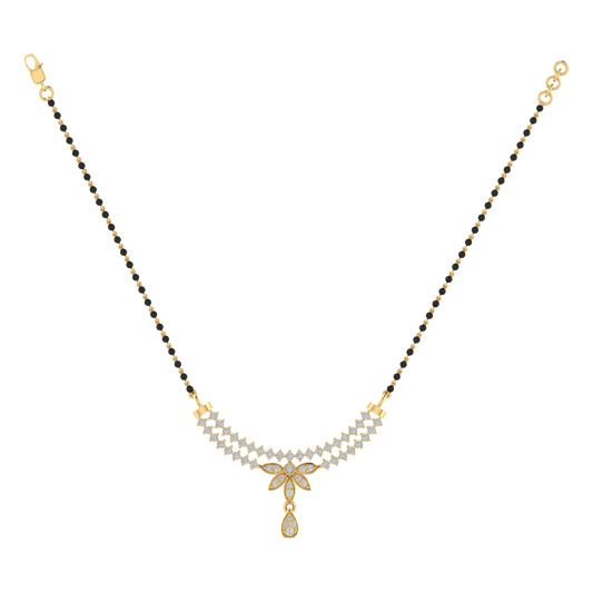 925 sterling silver yellow gold plated mangalsutra