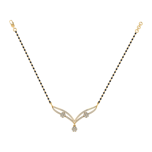925 sterling silver yellow gold plated mangalsutra