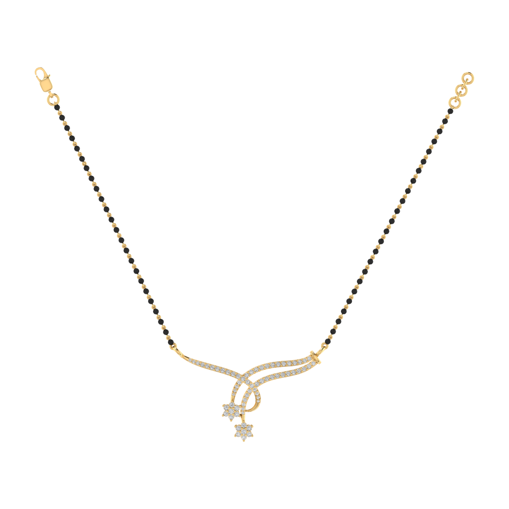 925 sterling silver yellow gold plated mangalsutra