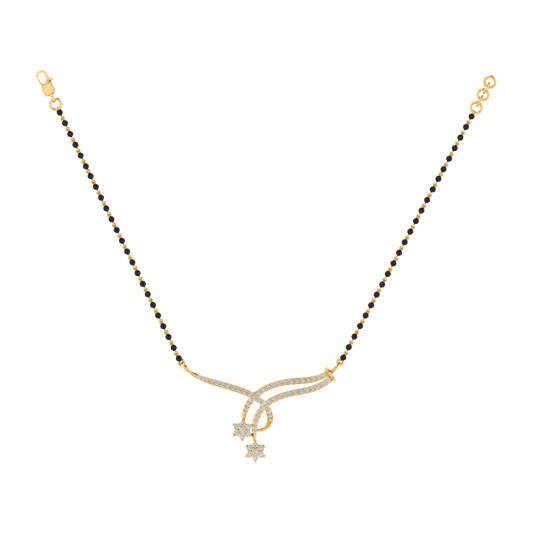 925 sterling silver yellow gold plated mangalsutra