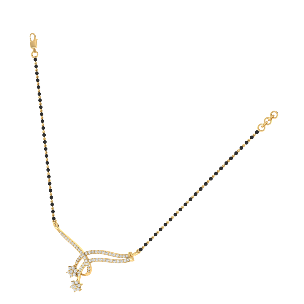 925 sterling silver yellow gold plated mangalsutra