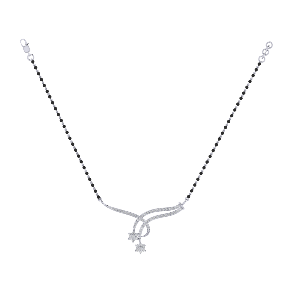 925 sterling silver rhodium plated mangalsutra