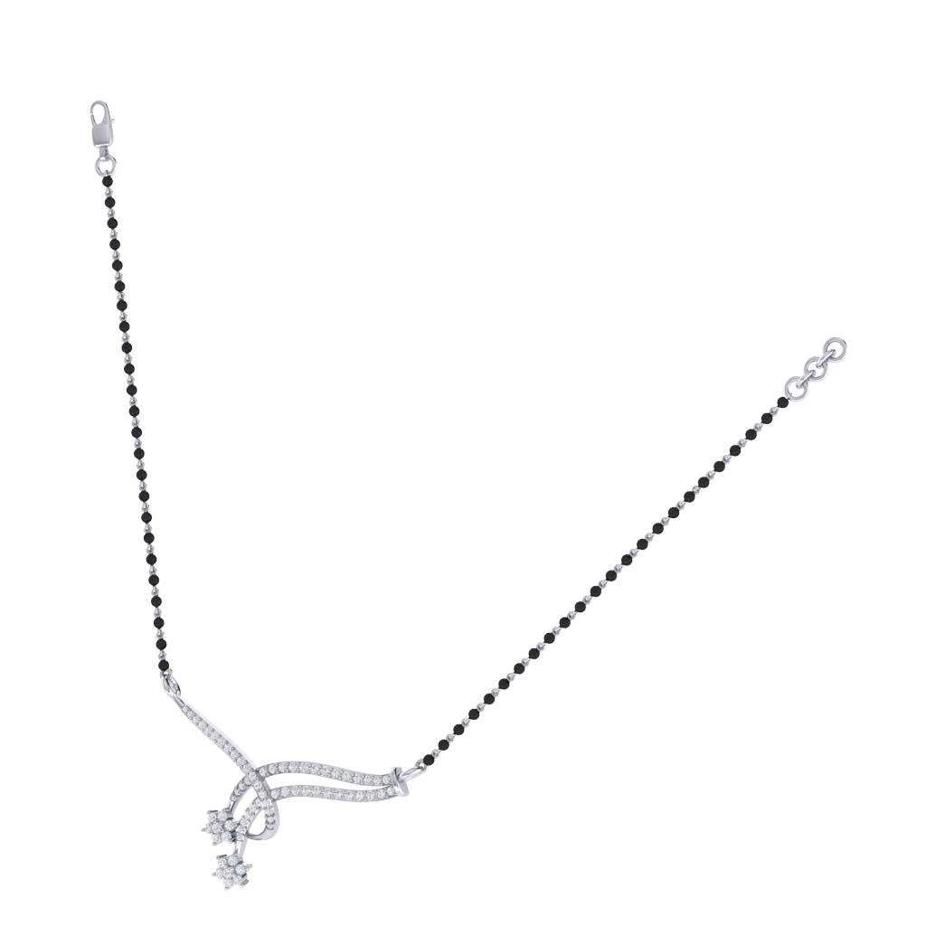 925 sterling silver rhodium plated mangalsutra