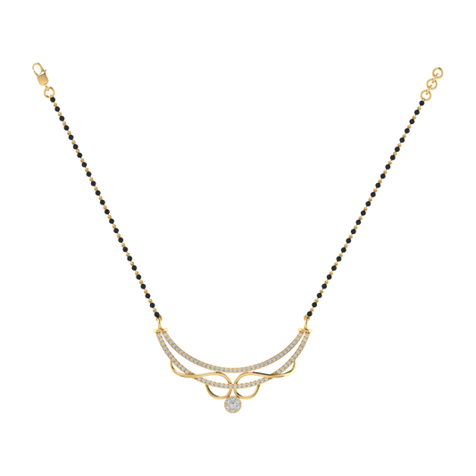 925 sterling silver yellow gold plated mangalsutra