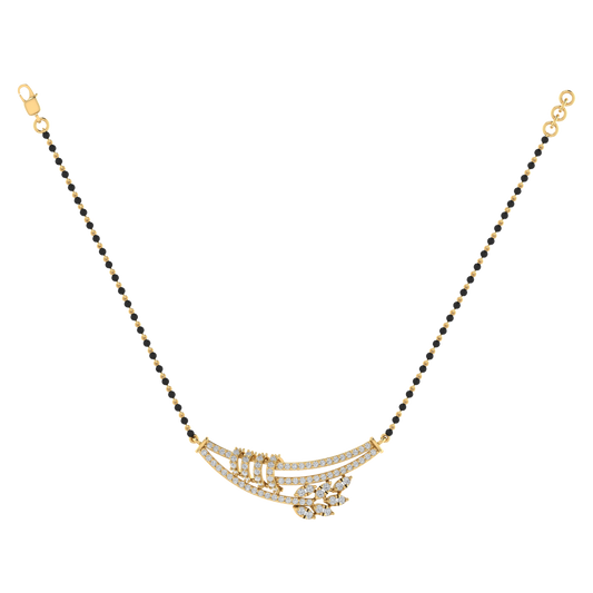 925 sterling silver yellow gold plated mangalsutra