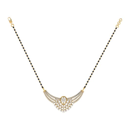 925 sterling silver yellow gold plated mangalsutra