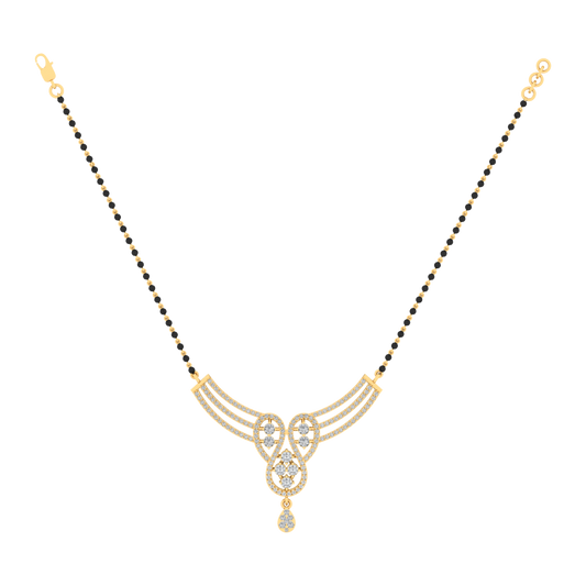 925 sterling silver yellow gold plated mangalsutra