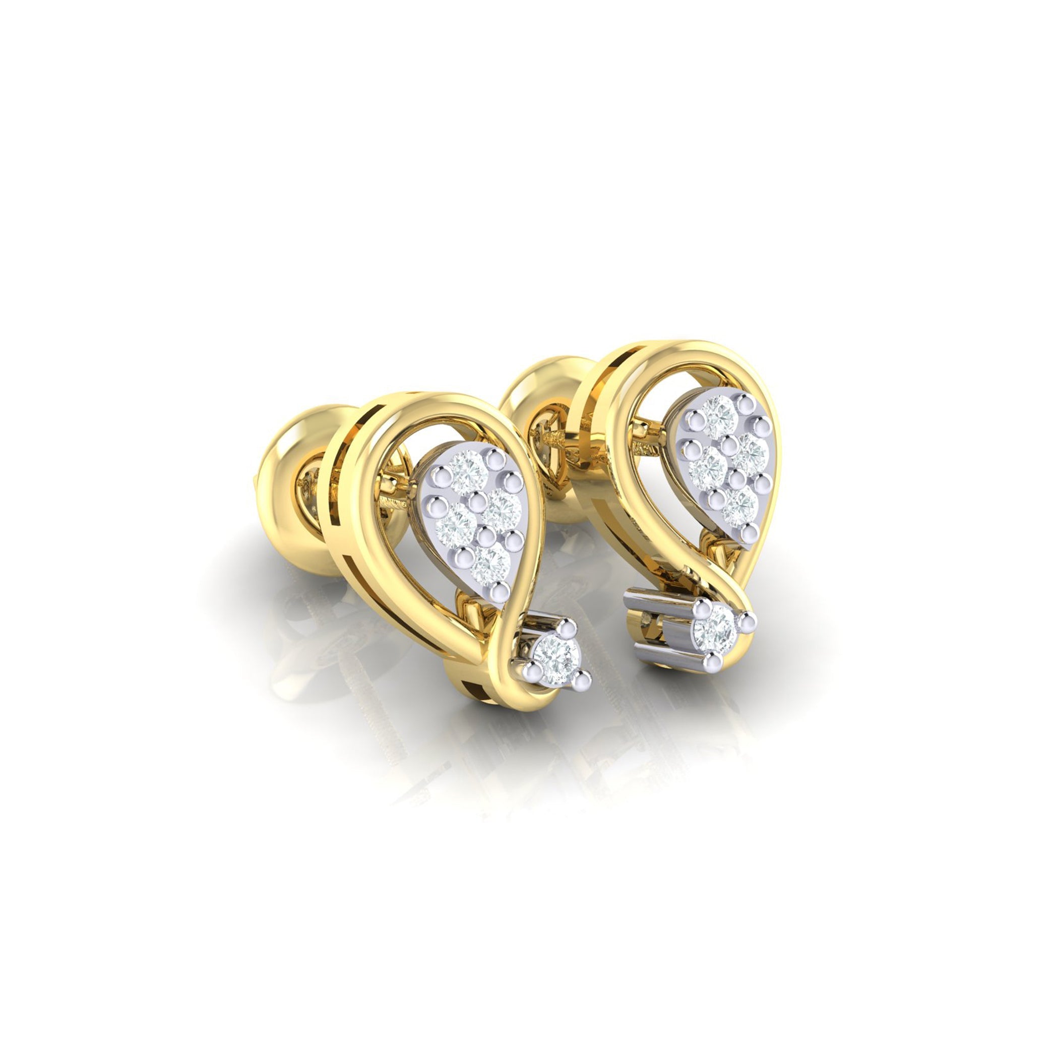 NVision Daily Wear Diamond Earrings For Kids, 2 Gms, 14 Kt at Rs 16500/pair  in Mumbai