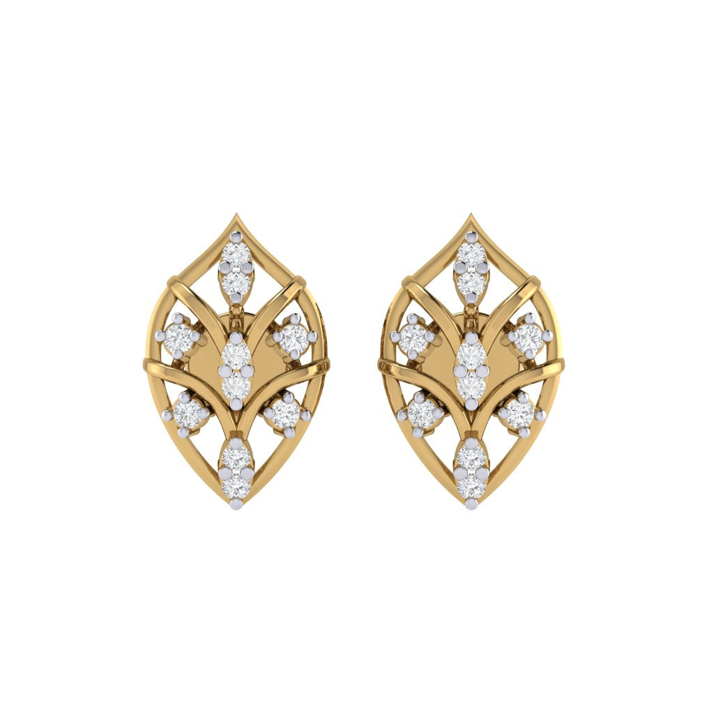 gold_real_diamond_leaf_stud_earring_00832_1