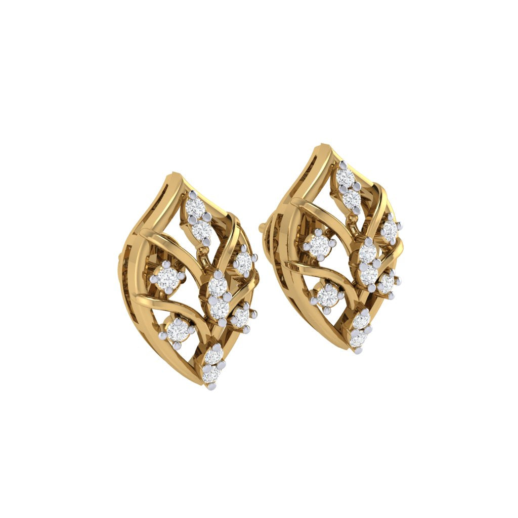 gold_real_diamond_leaf_stud_earring_00832_2