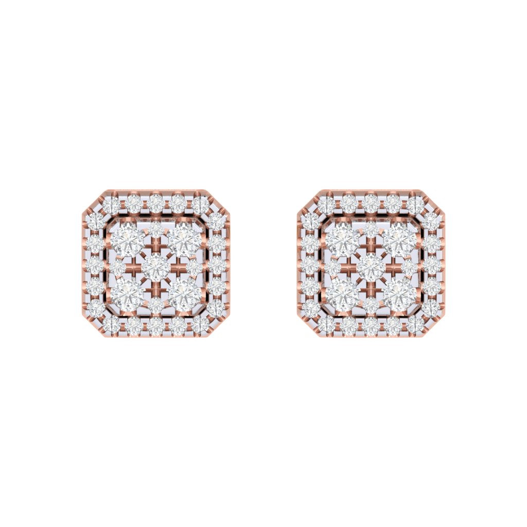 rose_gold_real_diamond_square_stud_earring_00797A_1