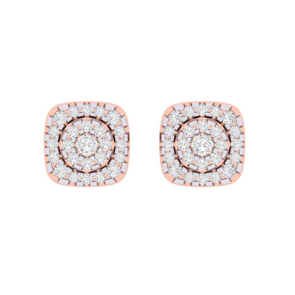 rose_gold_real_diamond_cushion_stud_earring_00798A_1