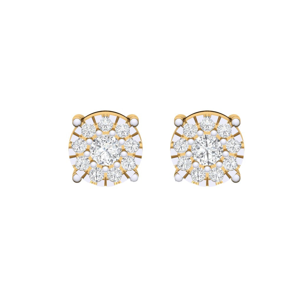 gold_real_diamond_cluster_stud_earring_00803A_1